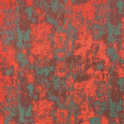 Dekoračná látka ADRIAN sivá, oranžové škvrny, š.300