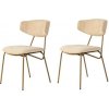 Súprava jedálenských stoličiek Nancy Beige and Gold, 2 ks
