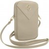 Guess PU Grained 4G Metal Logo Taška na Telefón so Zipom Gold
