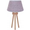 Duolla Duolla - Stolná lampa BOUCLE 1xE27/15W/230V pr. 28 cm šedá/drevo DU601443 + záruka 3 roky zadarmo + záruka 3 roky zadarmo