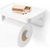 Umbra Nástenný držiak na toaletný papier s poličkou FLEX ADHESIVE biely