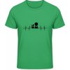 Akciové Gildan Soft-Style Tričko - Dizajn Tikot srdca a Pes a Mačka - Irish Green - 3XL - Pánske