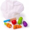 Bigjigs Toys Dřevěná krájecí zelenina s čepicí