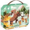 Janod Panoramatické Prehistorické puzzle v kufríku 100 kusov