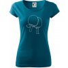 Rakety na stolný tenis jedným ťahom - Dámske tričko Pure - 3XL ( Petrolejová )