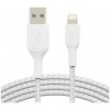 BELKIN kabel oplétaný USB-A - Lightning, 2m, bílý (CAA002bt2MWH)