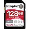 KINGSTON 128GB Canvas React Plus SDXC UHS-II 280R/100W U3 V60 pre Full HD/4K