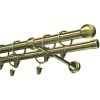 Karpol Garniža 19 mm Guľa antik dvojitá 150 - 600 cm