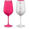 Crystalex Pohár Love Red and White 550 ml, 2 ks