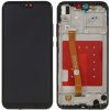LCD displej dotykové sklo komplet predný panel vrátane rámčeku čierny Huawei P20 Lite