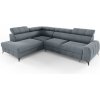 Wilsondo Rohová rozkladacia sedačka s úložným priestorom London - tmavosivá Strana: Ľavá