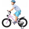 16-palcový ružový detský bicykel so svetlami