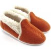 Dámske oteplené papuče baranček-gumička, oranžové