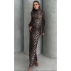 Ezgi Nisantasi Dámske rolákové šaty leopard Farba: Hnedá, Veľkosť: S