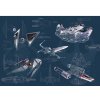 Komar Vliesová fototapeta Star Wars Blueprint Dark 400 x 280 cm