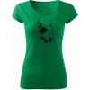 T-ričko Bull Terrier dámske tričko Farba trička: Trávová zelená, Veľkosť: S