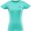 ALPINE PRO BASIKA Zelená/Tyrkysovo zelená DÁMSKE RÝCHLOSCHNÚCE TRIČKO S COOL-DRY M-L