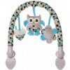 4Baby Plyšový oblúk s hračkami Sova, modrý