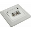 Solarix Zásuvka CAT5E STP 2 x RJ45 pod omítku bílá