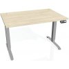 Hobis Pracovný stôl Motion, PO, 3S, 140x61 - 128x80 cm, agát/sivá