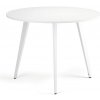 Konferenčný stôl PRIMO VIBE, priemer 100 cm, biela podnož, biela