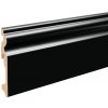 Cezar LAKOVANÁ MDF PODLAHOVÁ LIŠTA - V = 115 mm Vzhľad: LACQUERED black, Rozmery: 115x14.5 mm