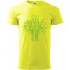 Tlačený spoj strom - Klasické pánske tričko vyššej gramáže - 3XL ( Neonová žltá )