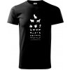 Očný test zvieratká - Klasické pánske tričko vyššej gramáže - 2XL ( Čierna )