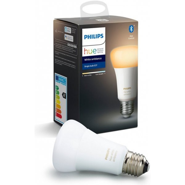 Philips Hue 8718699673147 LED žiarovka 1x8,5W E27 2200-6500K Bluetooth,  White Ambiance Hue White Ambience žiarovka E27 8.5W A60 2200-6500K Blue  Tooth od 22,5 € - Heureka.sk