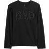 Detské tričko GAP, V-FRCH LS LOGO TEE Čierna XS