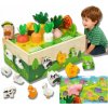 Hračka Na Triedenie Montessori Farma MRKVA Drevená kocka vzdelávacia hračka