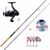 Přívlačový set Mistrall Lamberta XR Spin 2,40m 15-40g s navijákem,vlascem a třpytkami