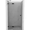 Mexen, Mexen Lunar ľavé výklopné sprchové dvere 80 cm, transparentné, čierne - 834-080-000-70-00-L