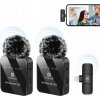 Mikrofon Puluz 2x bezdrátový lavalierový mikrofon pro iPhone Lightning / Puluz PU647B