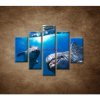 Delfíni pod vodou - 5dielny 100x80cm