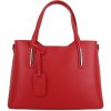 talianske kožené kabelky luxusné na rameno Carina červené