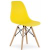 Jedálenská škandinávska stolička SUPPLIES CINKLA – žltá moderná stolička