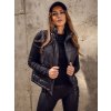 Čierna dámska krátka prešívaná vesta Bolf 82032