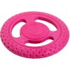 Hračka pes FRISBEE MAXI pláv. z TPR ružová Kiwi