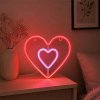 LED neónová lampa Srdce – nástenná dekorácia s USB napájaním (Svietiace LED srdce na stenu alebo poličku pre útulnú atmosféru)