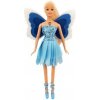 Panenka Víla s křídly modrá, se světlem 29cm