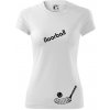 Floorball nápis šikmo - Dámske Fantasy športové (dresovina) - L ( Biela )