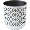 Kvetináč plast biely, sivý Lamela 13,9 cm x 13,9 x 14,8 cm