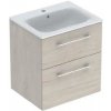 Geberit Selnova Square - Umývadlová skrinka 64x59x48 cm, s umývadlom, 2 zásuvky, svetlý orech hickory 501.239.00.1