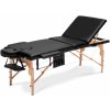 Drevený masážny stôl BodyFit 3 segmentový - čierny, 195 x 70,5cm