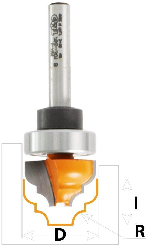CMT Orange Tools CMT C965B Profilová fréza čelná, ložisko - Profil E, R4,76-6,35 D34,9x18,5 S=8 HW C96530311B