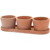 Terakotové kvetináče s podmiskou Vaso Tris Rotondo 46x14,5x11cm 44729