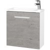 Dreja Skrinka pod umývadlo HOST SZD 50 - N01 Biela lesk / Úchytka T01 / D01 Betón / Levé
