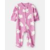 CARTER'S Overal na zips fleece Sleep & Play prink Polar bear dievča