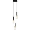 Italux Perola moderná závesná lampa čierna (PND-43309-3 BK+BR)
